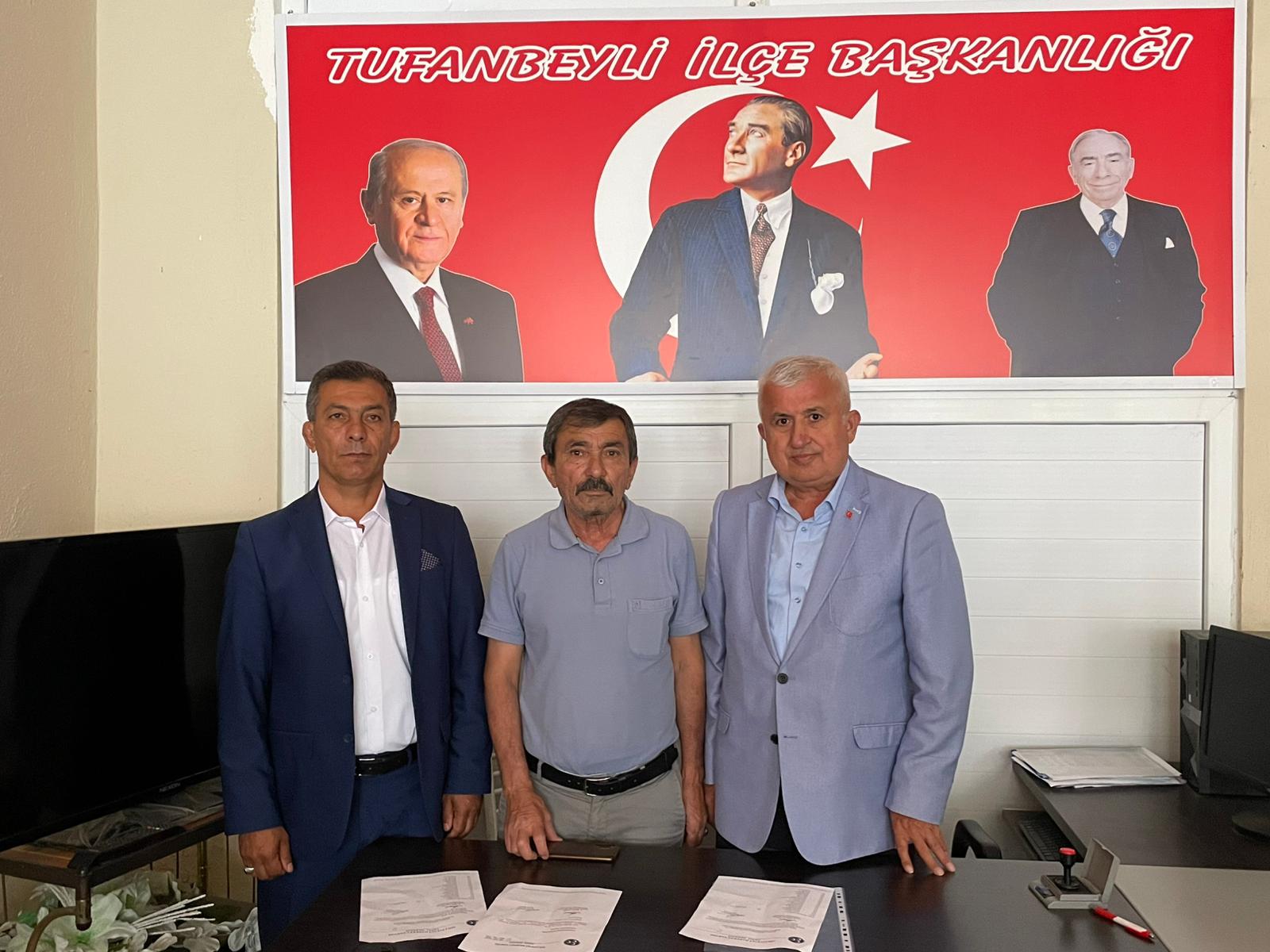 MHP TUFANBEYLİ İLÇE’DE BAYRAK AYTEKİN ALICI’DA