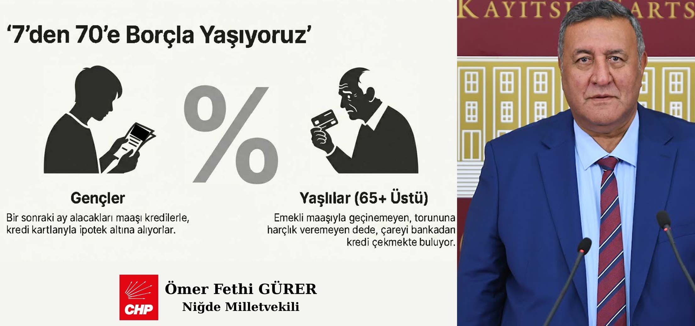 “7’DEN 70’E BORÇLA YAŞIYORUZ”